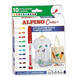 Zestaw pisaków do tkanin Alpino Crea+ 10 kol.